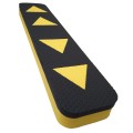 Protetor de Parachoque Preto com Sinalização Triangular - 3 cm de Espessura